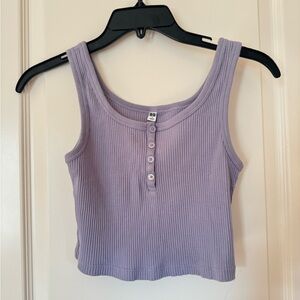 Uniqlo Crop Tank Lilac Color Size S